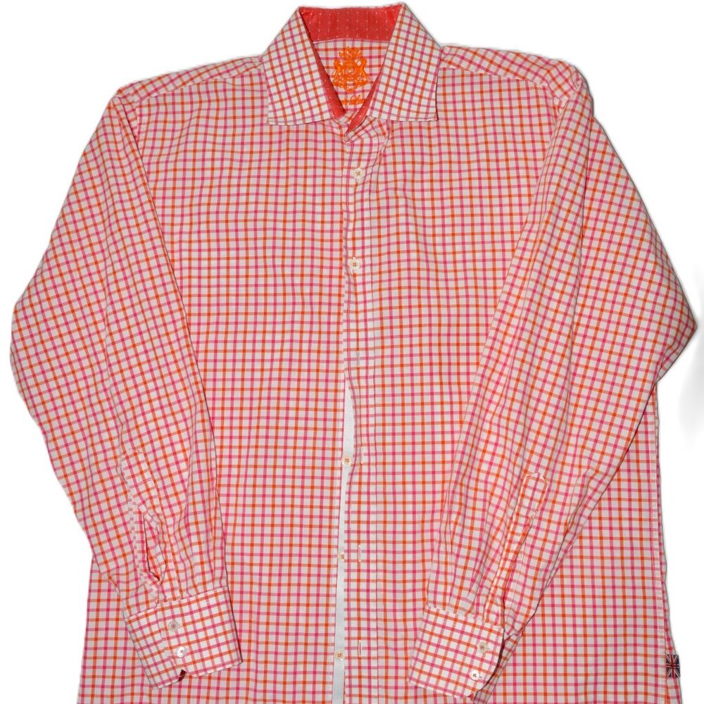 Orange and White Dress Shirt